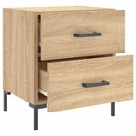 vidaXL Table de chevet chêne sonoma 40x35x47 5 cm bois d’ingénierie