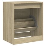 vidaXL Armoire à chaussures chêne sonoma 60x42x69 cm bois d'ingénierie