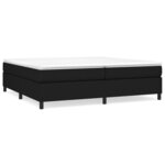 vidaXL Cadre de Lit Noir 200x200 cm Tissu