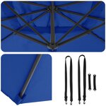 vidaXL Parasol cantilever bleu azur Bleu azur
