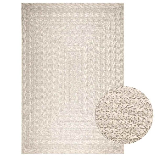 vidaXL Tapis ZIZUR crème 240x340 cm aspect de jute intérieur extérieur