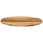 vidaXL Dessus de table Ø 80x3 8 cm rond bois massif de manguier brut