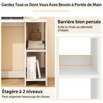 Bureau d'ordinateur table de travail pour petit espace avec 2 compartiments bureau informatique 40 x 80 x 74 cm blanc 20_0007990