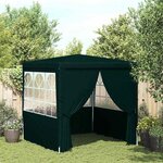 vidaXL Tente de réception avec parois latérales 2 5x2 5 m Vert 90 g/m²