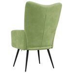 vidaXL Chaise de relaxation Vert clair Velours