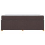 vidaXL Cadre de lit avec matelas Marron foncé 180 x 200 cm tissu
