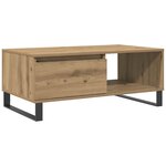 vidaXL Table basse chêne artisanal 90x50x36 5 cm bois d'ingénierie