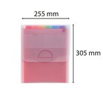 Trieur Valisette Vertical 6 Compartiments Crystal - A4 - Cristal - X 5 - Exacompta
