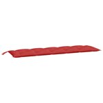 vidaXL Coussins de banc jardin lot de 2 rouge 180x50x7 cm tissu Oxford