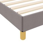 vidaXL Lit à ressorts avec matelas Taupe 120 x 190 cm tissu