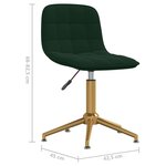 vidaXL Chaises pivotantes à manger lot de 2 Vert foncé Velours