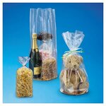 Sachet plastique transparent à fond carton 12 x 27 5 cm (lot de 100)