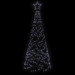vidaXL Arbre de Noël cône 200 LED Blanc froid 70x180 cm