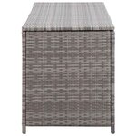 vidaXL Boîte de rangement de jardin gris 150x50x60 cm résine tressée