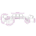 vidaXL Ensemble de canapés 4 Pièces crème tissu