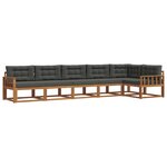 vidaXL Ensemble de canapés d'extérieur 6 pc Naturel et Anthracite