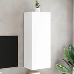 vidaXL Meuble TV mural blanc 40 5x30x102 cm bois d'ingénierie