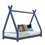 Lit tipi enfant NAKANA 140 x 200 bleu marine