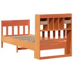 vidaXL Cadre de lit sans matelas cire marron 90x190 cm bois pin massif