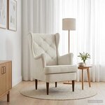 vidaXL Fauteuil Crème Velours