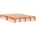 vidaXL Cadre de lit sans matelas cire marron 140x190cm bois pin massif