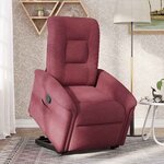 vidaXL Fauteuil inclinable rouge bordeaux tissu