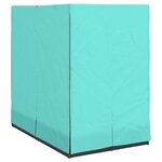 vidaXL Transat double avec toit Noir 205 x 129 x 200 cm Rattan PE