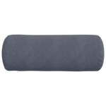 vidaXL Coussins d'accent 2 Pièces Gris foncé Ø 25 x 70 cm