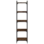 vidaXL Bibliothèque 5 niveaux chêne fumé 40x30x154cm bois d'ingénierie
