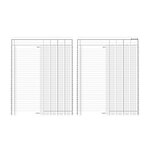 Registre comptable à colonnes 31,5 x 24,5 cm - 4 colonnes par page