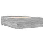 vidaXL Cadre de lit sonoma gris 140x200 cm bois d'ingénierie