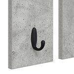 vidaXL Porte-manteau mural avec étagère Montage mural avec miroir Gris béton 85 x 10 x 45 cm