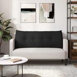 vidaXL Coussin de Dos Noir 120 x 24 x 50 cm tissu