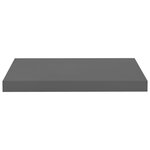 vidaXL Étagère murale flottante Gris brillant 50x23x3 8 cm MDF