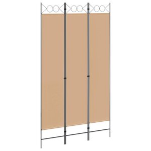 vidaXL Paravent à 3 panneaux Beige 120 x 220 cm Tissu