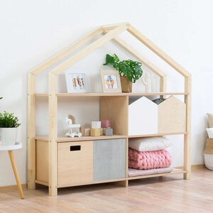 Etagère en bois massif bois vernis 39 x 137 x 146 cm