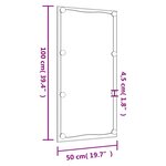 vidaXL Miroir mural avec lumières LED 50x100 cm verre rectangulaire