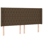 vidaXL Sommier à lattes de lit matelas et LED Marron foncé 200x200 cm