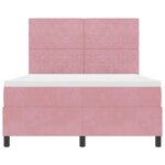 vidaXL Lit à ressorts avec matelas Rose 160 x 200 cm Velours