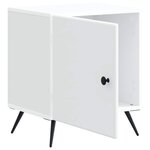 vidaXL Cabinet de chevet Blanc 43 x 34 5 x 50 cm Bois d'ingénierie