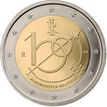 Rouleau de 25 pièces de monnaie de 2 euro commémorative Italie 2023 – Aéronautique militaire (force aérienne italienne) (illustré)