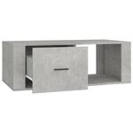 vidaXL Table basse Gris béton 100x50 5x35 cm Bois d'ingénierie