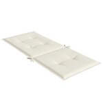 vidaXL Coussins de chaise à dossier haut lot de 6 crème mélangé tissu