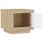 vidaXL Table basse blanc et chêne sonoma 51x50x45 cm bois d'ingénierie