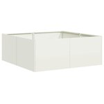 vidaXL Jardinière blanc 80x80x30 cm acier