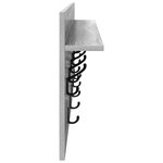 vidaXL Porte-manteau mural avec étagère avec stockage Sonoma gris 100 x 40 x 12 cm