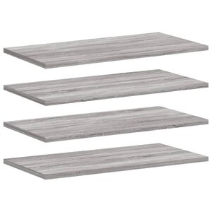 vidaXL Étagères murales 4 Pièces sonoma gris 60x20x1 5 cm bois ingénierie