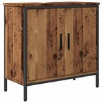 vidaXL Armoire lavabo vieux bois 60x30x60 cm bois d'ingénierie