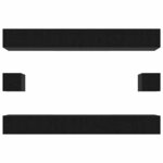 vidaXL Ensemble meuble TV 8 Pièces Chêne noir 100 x 30 x 30 cm