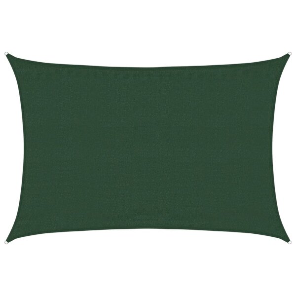 vidaXL Voile d'ombrage 160 g/m² Vert foncé 3 5x5 m PEHD